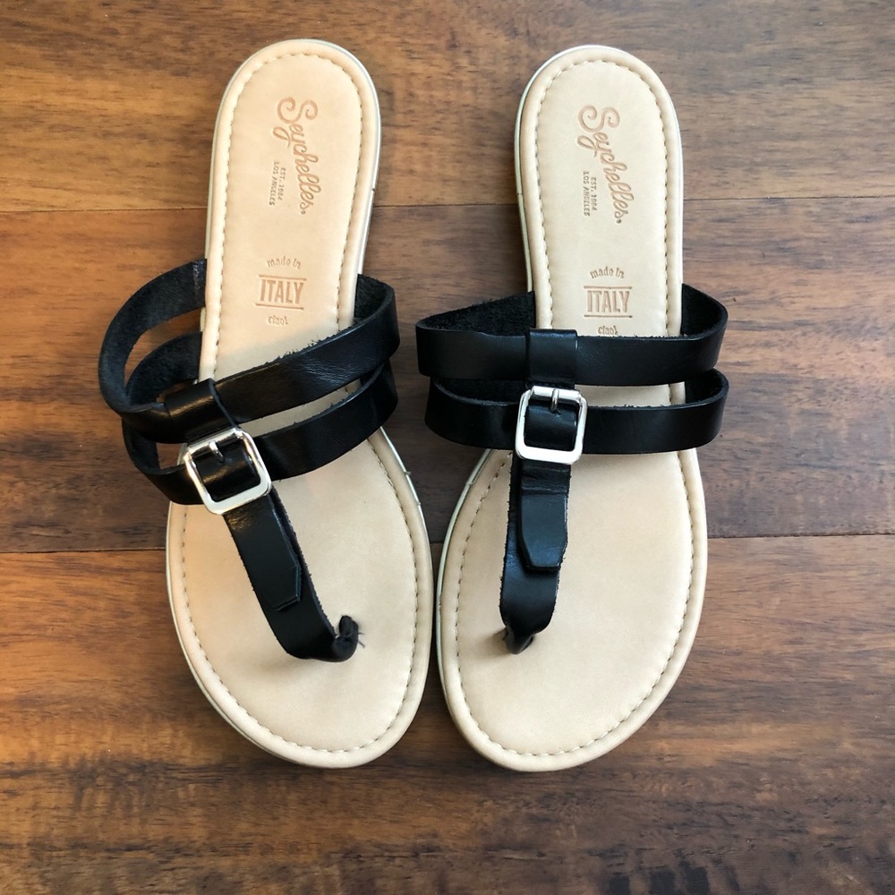 Seychelles Women’s Black Leather Sandals